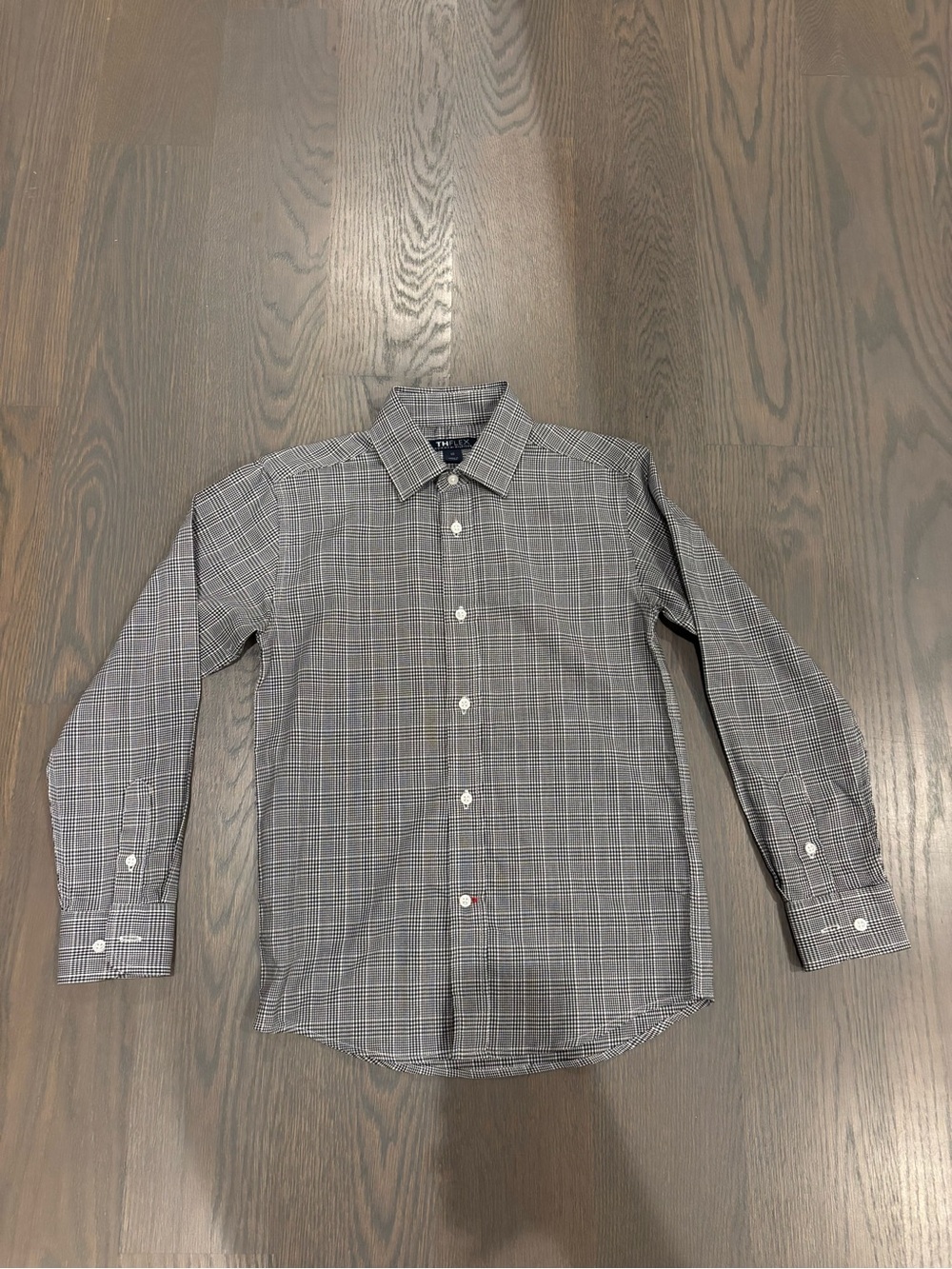 Tommy Hilfiger Boys’ Black & White Plaid Button-Down Shirt